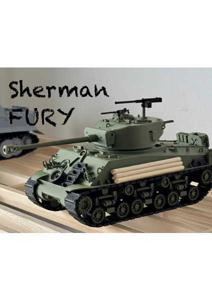 M4A3E8 Sherman Fury Tank Model Kiti 1/35 Ölçekli