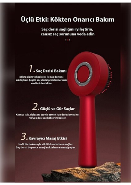 Şarjlı ve Titreşimli Saç Masaj Tarağı Bakım Yağı Hazneli Fırça fiyatları