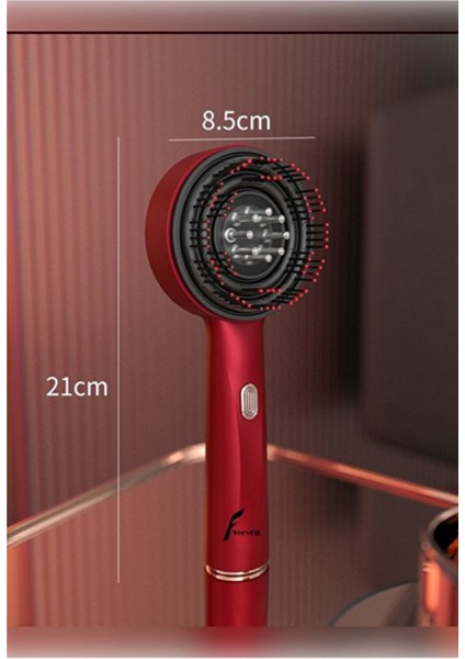 Şarjlı ve Titreşimli Saç Masaj Tarağı Bakım Yağı Hazneli Fırça