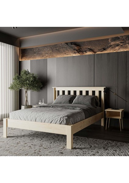 Shark New Ahşap Doğal Karyola | Kolay Kurulum modelleri