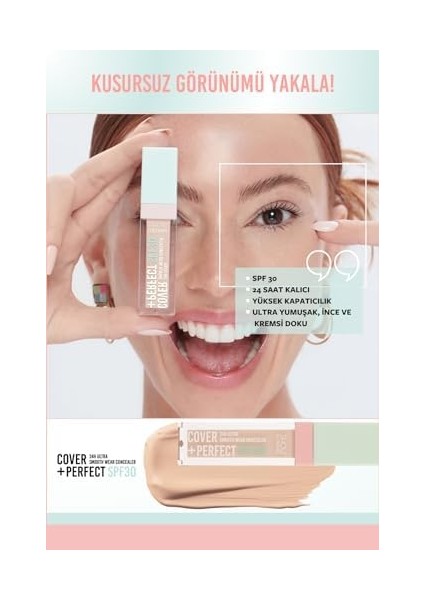 Show By Pastel Cover Perfect Concealar SPF30 Ultra Kapatıcı, 301 Fair modelleri