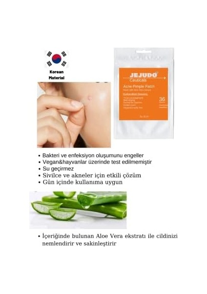 Jejudo Acne Pimple Master Patch - Sivilce Söndürücü Bant 36 Patch