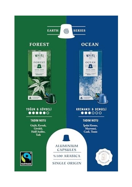 The Whirl Espresso Earth Series Forest Kapsül 10 Adet fiyatları