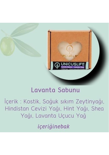 Unicuslife% 100 Saf Doğal Lavanta Sabunu Katkısız, Soğuk Işlem, El Yapımı (Içeriğinebak) 100 gr fiyatları