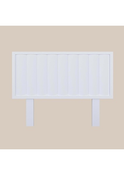 Hüma Model Beyaz Renk Ahşap Tek Başlık ( Dikey )