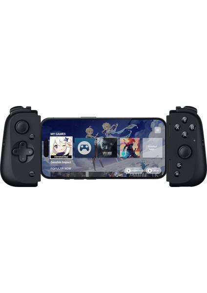 Kishi V2 - ve Için Usb-C Mobil Oyun Kumandası (Mecha-Tactile Aksiyon Düğmeleri, D-Pad, Analog Çubuklar, 3,5mm Ses Jakı, Düşük Gecikmeli, Rgb) Siyah