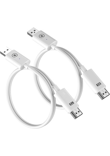 HDMI Kablosuz, Kablosuz HDMI Verici ve Alıcı, 5g/2.4g HDMI Kablosuz Aktarım, 164 Ft/50 M HDMI Kablosuz, Dizüstü Bilgisayardan Hdtv/projektör/monitöre Video Akışı Için (Beyaz)