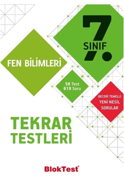 7.sınıf Fen Bilimleri Tekrar Testleri