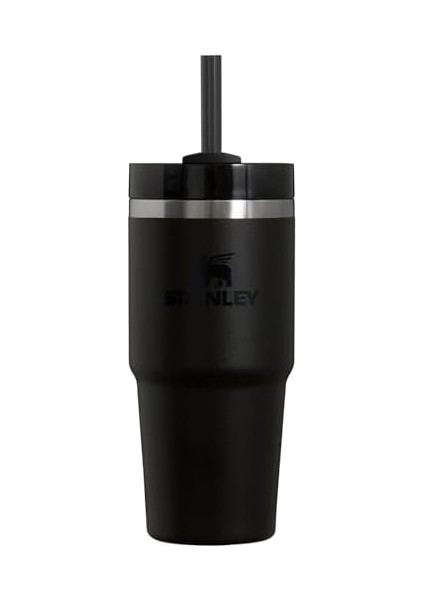 Stanley Quencher H2.0 Flowstate Paslanmaz Çelik Vakum Yalıtımlı Bardak Kapaklı ve Pipetli Su, Buzlu Çay Veya Kahve, Smoothie ve Daha Fazlası Için, Siyah 2.0, 396 G