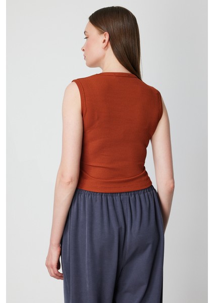 Fitilli Kolsuz Crop Bluz 61396 modelleri