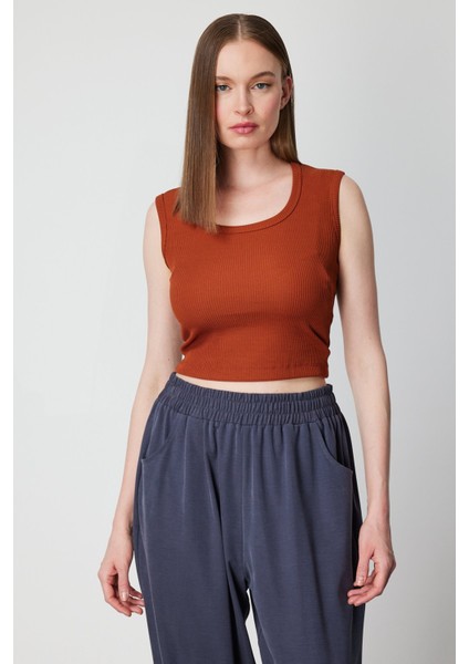 Fitilli Kolsuz Crop Bluz 61396 fırsatları