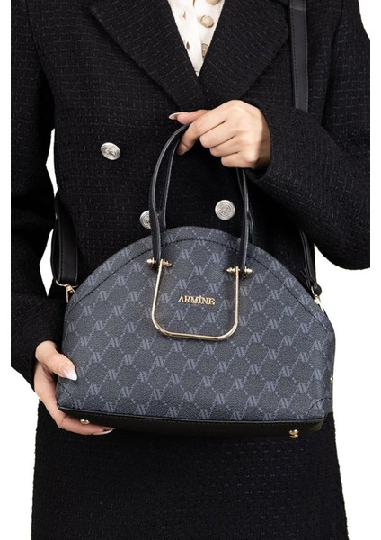 365 Kadın Omuz Çantası Siyah Baskılı