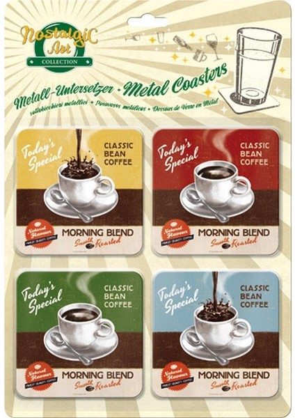 -Art 46025 Kahve ve Çikolata Morning Blend, Altlık-Seti, 4-Parçalı