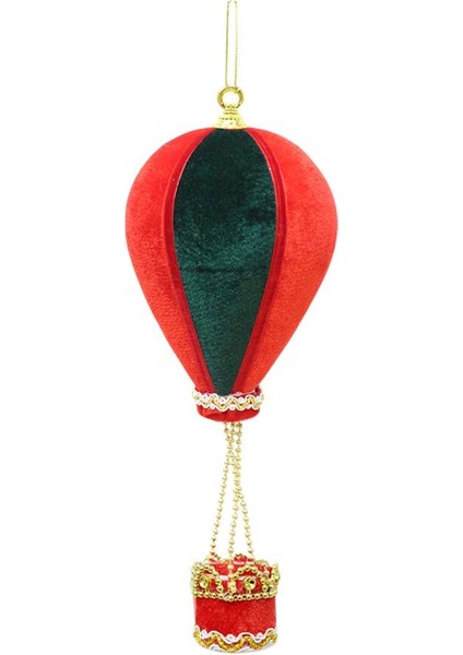 Balon Figürlü Yılbaşı Ağaç Süsü Kadife Yeni Yıl Dekorasyonu Yeşil Kırmızı 25 cm fiyatları