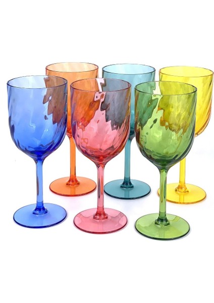 6'lı Akrilik Şarap Kadeh Seti
