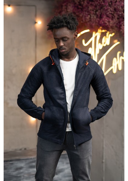 Slimfit Kapşonlu Yan Cepli Fermuarlı Spor Polar Hırka modelleri