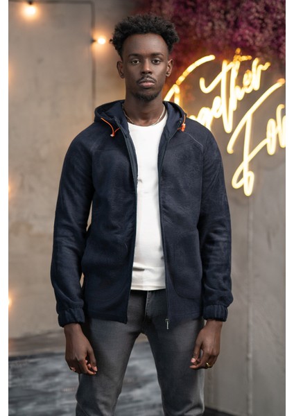 Slimfit Kapşonlu Yan Cepli Fermuarlı Spor Polar Hırka fırsatları