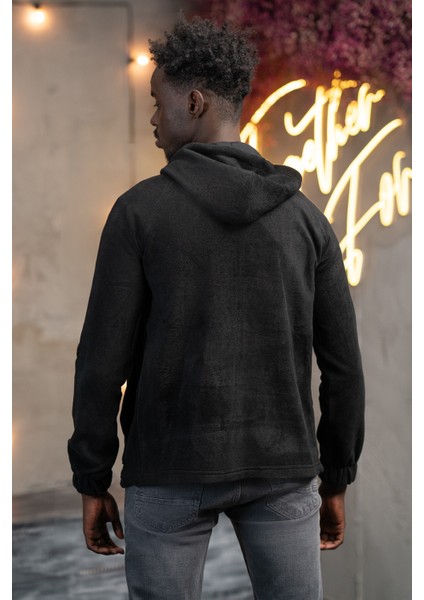 Slimfit Kapşonlu Yan Cepli Fermuarlı Spor Polar Hırka indirimleri