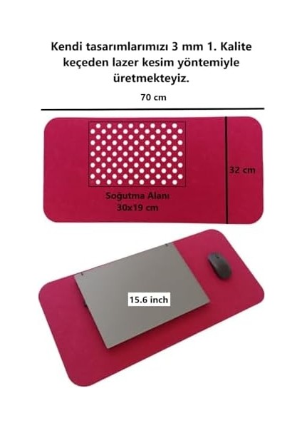 Keçe Masa Üstü Mouse Pad ve Bilgisayar Düzenleyici 70X32 cm – Antibakteriyel Mat, Keçe Mat, Masa Altlık, Ofis ve Ev Için Minimalist Tasarım (Fuşya) modelleri
