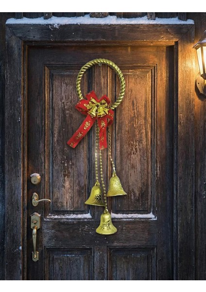 30 cm Halkalı Mini Kırmızı Fiyonklu Yılbaşı Kapı Süsü – Asmalı Dekor fırsatları