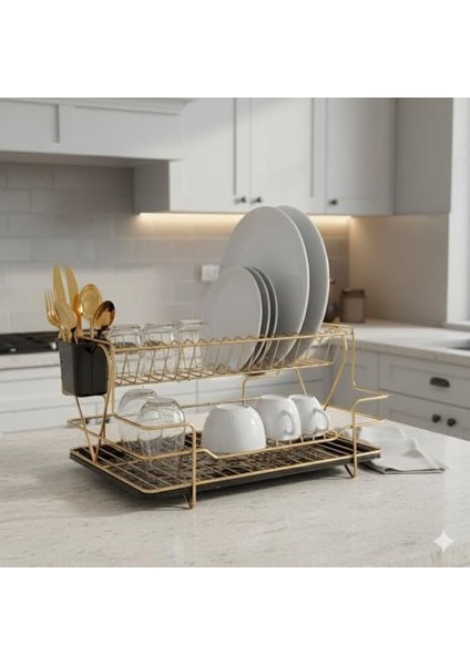 2 Katlı Kalpli Bulaşıklık Siyah- Renkli fiyatları