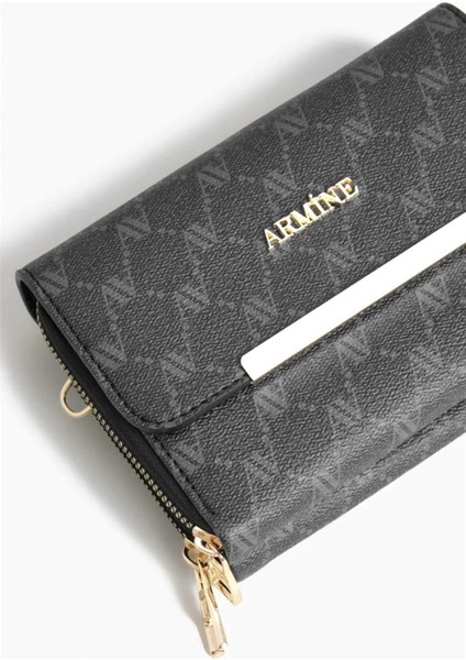 381 Kadın El Çantası Siyah Baskılı modelleri