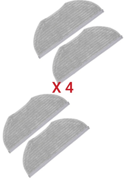 Xiaomi H40 Robot Süpürge Uyumlu 4 Adet Yedek Mop Paspas Bezi