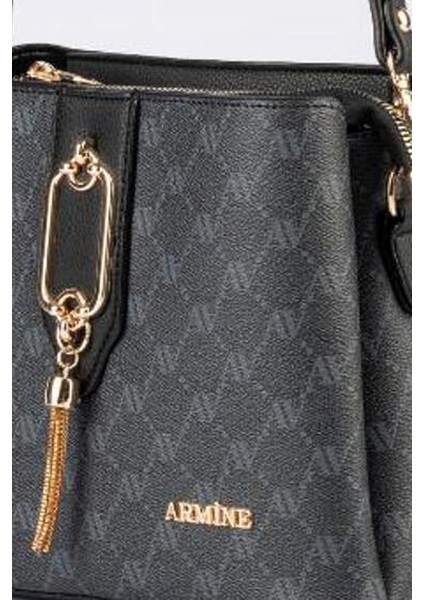 361 Kadın Omuz Çantası Siyah Baskılı modelleri