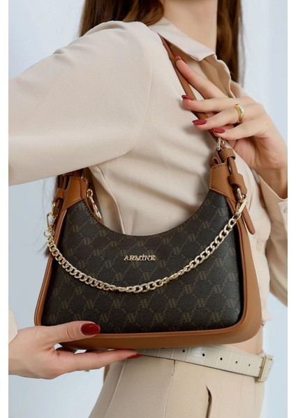 386KADIN Omuz Çantası Kahverengi