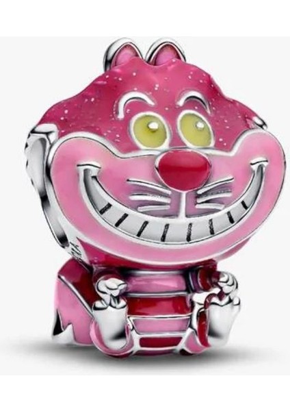Disney Alice Harikalar Diyarında Cheshire Kedi Charm S925 Ayar
