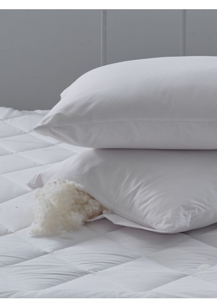 %100 Merinos Boncuk Kuzu Yünü Dolgulu & Pamuk Kumaş 2`li Yastık 50 x 70 cm Ebat , 1000 Gram fiyatları