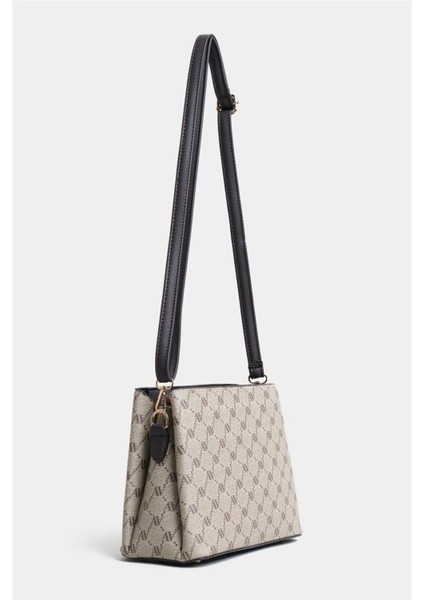 361 Kadın Omuz Çantası Vizon Baskılı modelleri