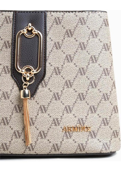 361 Kadın Omuz Çantası Vizon Baskılı fırsatları