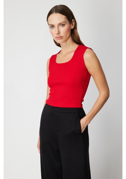 Fitilli Kolsuz Crop Bluz 61396 fiyatları