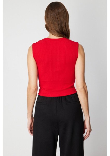 Fitilli Kolsuz Crop Bluz 61396 fırsatları