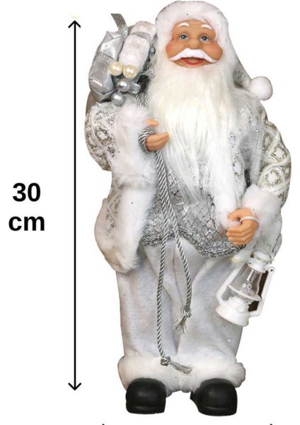 Yılbaşı Noel Baba Figür 30 cm Yılbaşı Süsü Seti