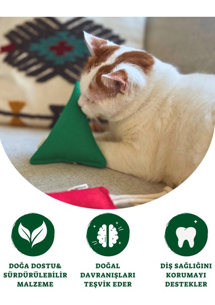 Yeni Yıl Kedi Oyuncağı Seti 2'li- Kedi Naneli ve Doğa Dostu fırsatları