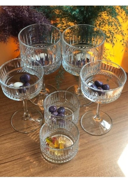 12 Parça Kokteyl Bardağı Çerezlik Kase Sunum Tatlı Seti fiyatları