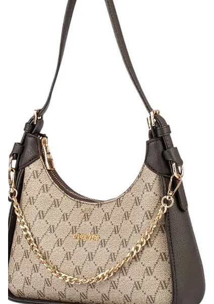 386KADIN Omuz Çantası Vizon Baskılı indirimleri