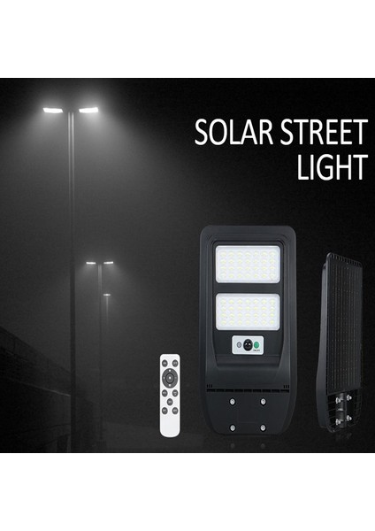 Güneş Enerjili 200W LED Projektör - Radar Sensörlü, IP65 Su Geçirmez Beyaz Işık + Uzaktan Kumandalı