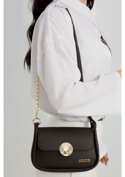 397 Kadın Omuz Çantası Kahverengi