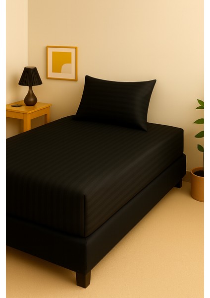 Saten Lastikli Çarşaf Seti Premium Koleksiyon Battal Boy- Çift Kişilik-Tek Kişilik Seçiniz