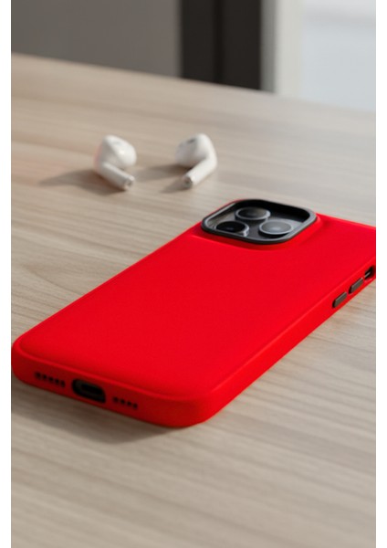 Iphone 14 Pro Max Uyumlu Kılıf Kırmızı Renk Darbe Emici Yumuşak Silikon Kapak fiyatları