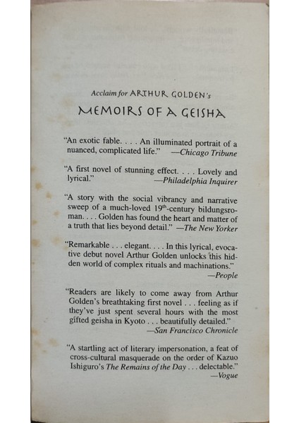 Efemera - Memoırs Of A Geısha * Bir Geyşa'nın Anıları modelleri