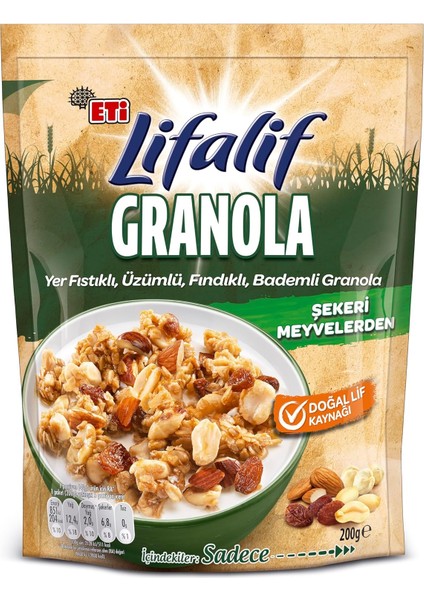 Eti Lifalif Yer Fıstıklı Granola 200 G modelleri