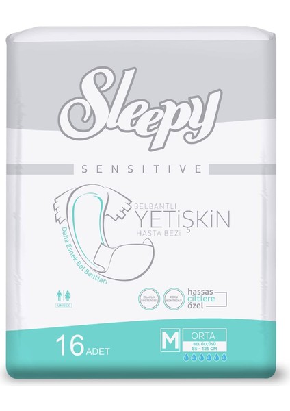 Sleepy Medium Yetişkin Bezi 16X6 (96 Adet)