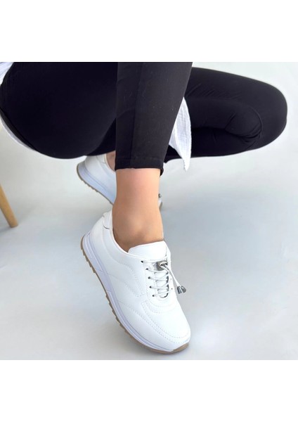 Nrzsnt Finna Beyaz Cilt Bağcıklı Spor Ayakkabı (Numara: 36) fırsatları