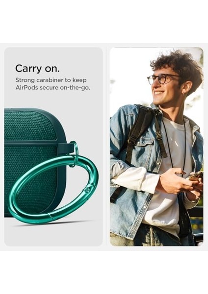 Airpods (4.nesil) ile Uyumlu Kılıf Fit Midnight Green - ACS08650 modelleri