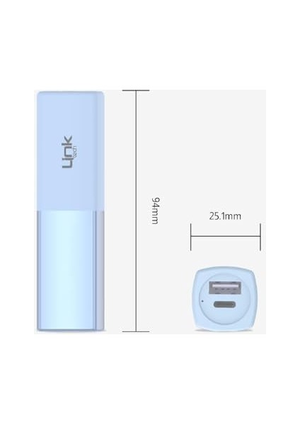 Lp5 5000 Mah Lipstick Mini Cep Powerbank Mavi modelleri