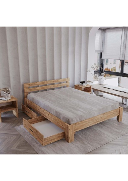 2 Çekmeceli Letto Atlantik Mdf Karyola | Tek ve Çift Kişilik Yatak Uyumlu, Kolay Kurulum modelleri